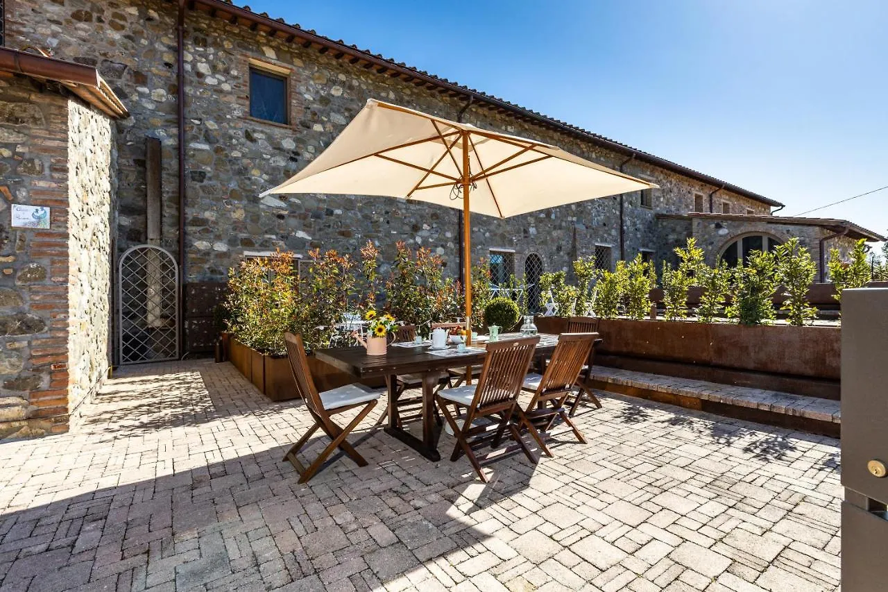 Апартаменты Appartamento In Casale Con Piscina Casa I Pavoni Кьянни